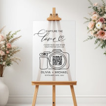 Boda Capturar el código QR de amor Foto compartida