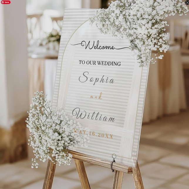 Señal Acrílica Boda de acrílico transparente elegante (Subido por el creador)