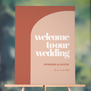 Señal Acrílica Boda de arco de barca de moda simple