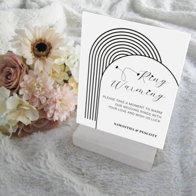 Señal Acrílica Boda de Calentamiento de Anillos Mínimos Sencillos (Subido por el creador)