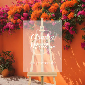 Señal Acrílica Boda de efecto escarpado Minimalista moderno