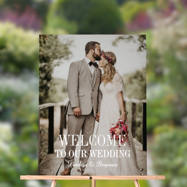 Señal Acrílica Boda de Fotos de Bienvenida Modernas (Subido por el creador)