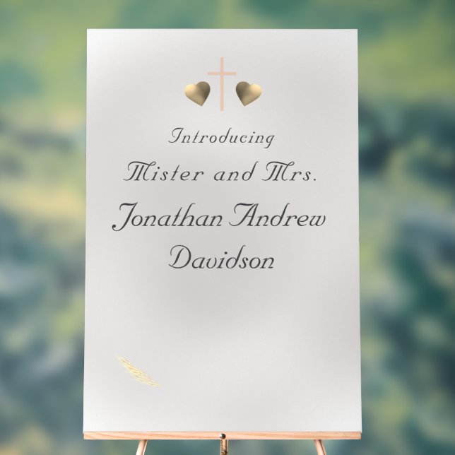 Señal Acrílica Boda de Gracia Católica (Neutral )