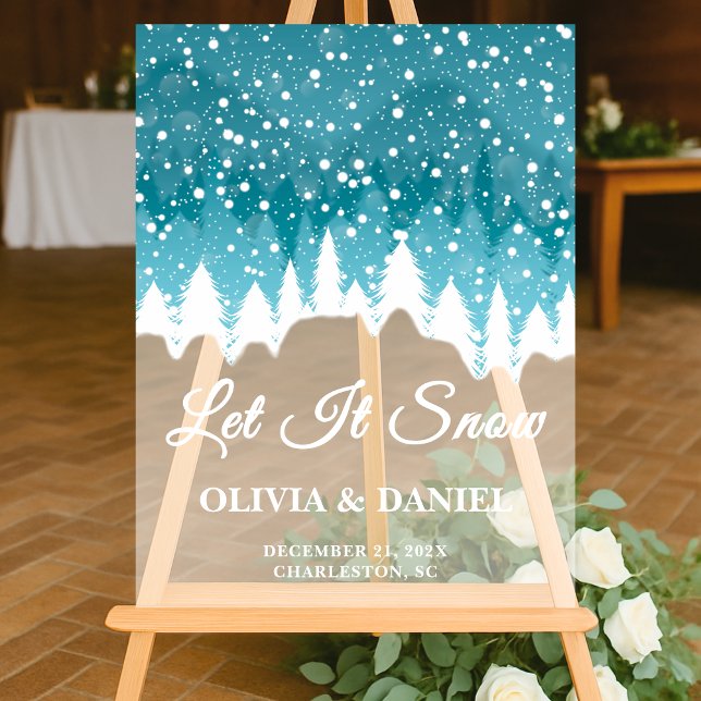 Señal Acrílica Boda de Invierno de Nieve sobre Invierno Bienvenid (Subido por el creador)