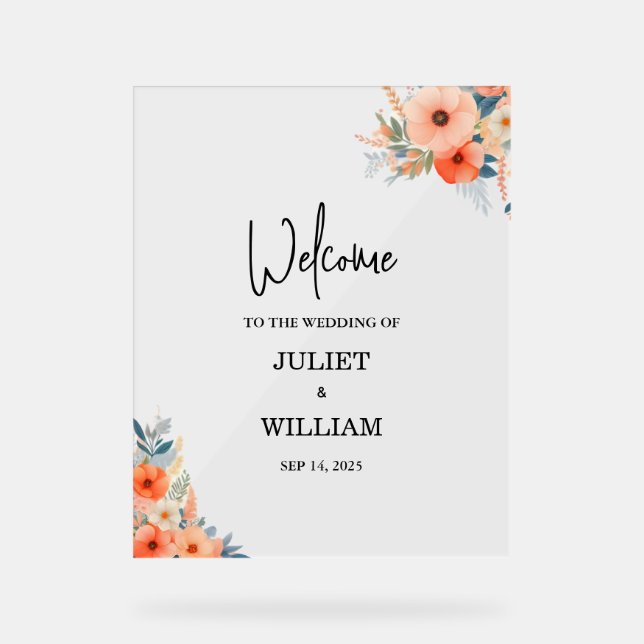 Señal Acrílica Boda de vidrio acrílico perspex de Plexiglass (Anverso)