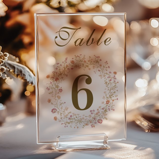 Señal Acrílica Boda del marco antiguo floral de Rococo (Subido por el creador)