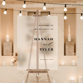 Señal Acrílica Boda elegante y moderno bienvenida con escarcha