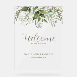 Señal Acrílica Boda escarpado Bienvenidos a la vegetación tropica
