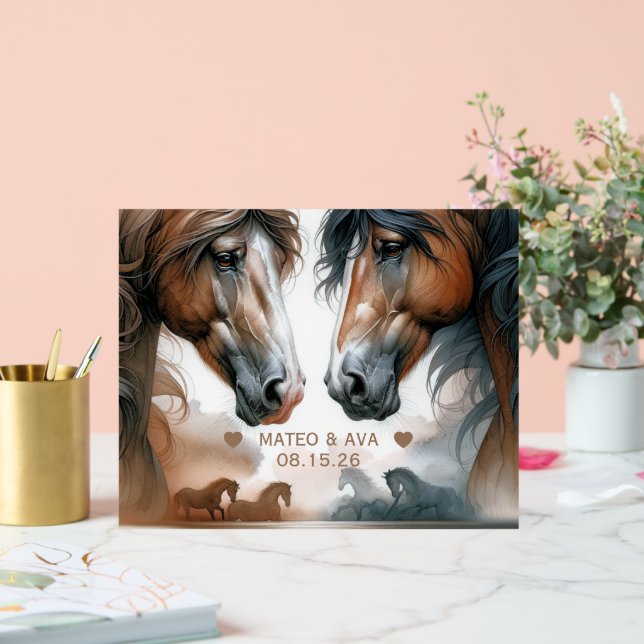 Señal Acrílica Boda Especial de Horses Brown (Boda)