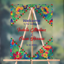 Boda floral verde vibrante y colorida fiesta