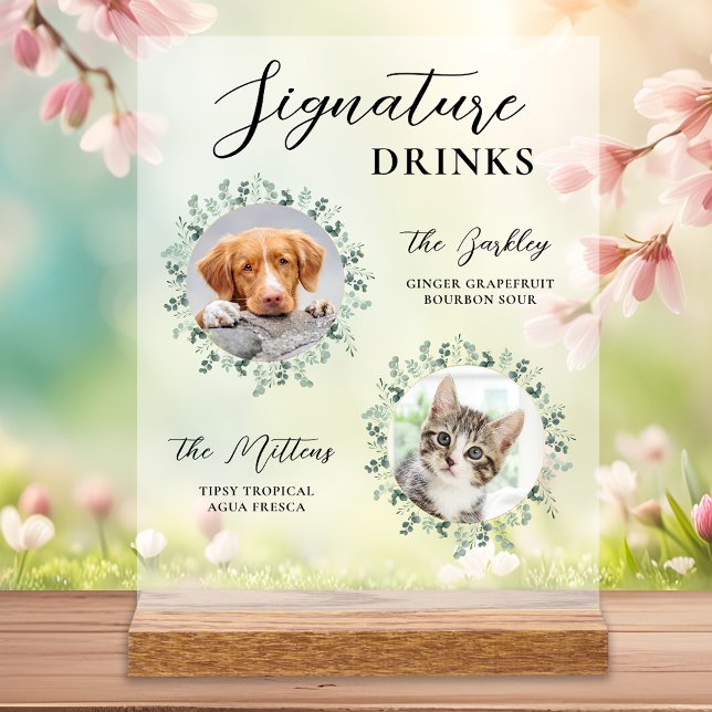 Señal Acrílica Boda fotográfico de Personalizados de gatos de per (Subido por el creador)