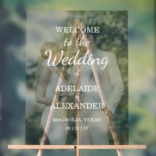 Señal Acrílica Boda Moderna Foto de Boda