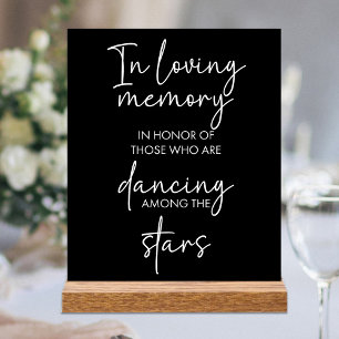 Señal Acrílica Boda Negra Bailando Entre Estrellas En Memoria Amo