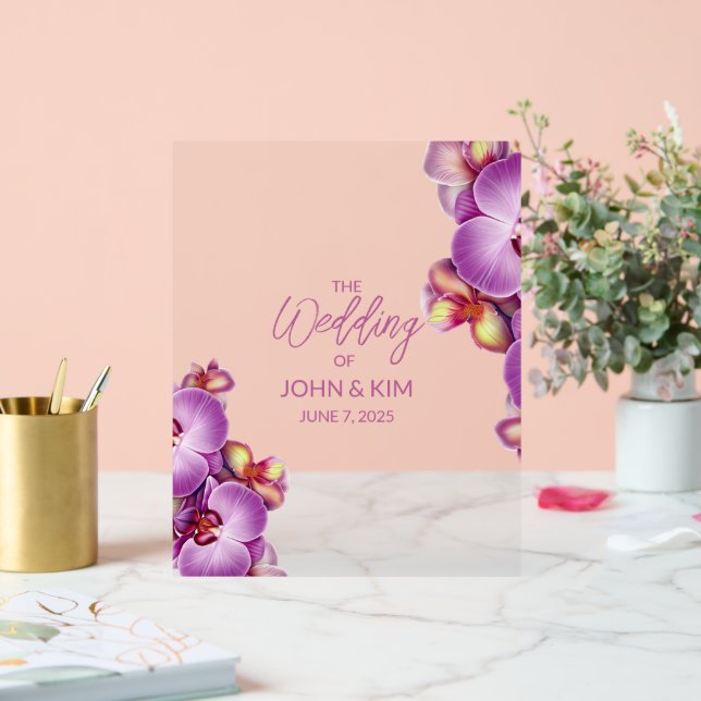 Señal Acrílica Boda Orchids (Boda)
