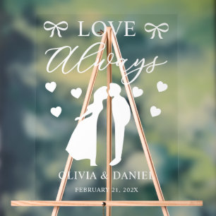 Señal Acrílica Boda personalizada Amor Siempre