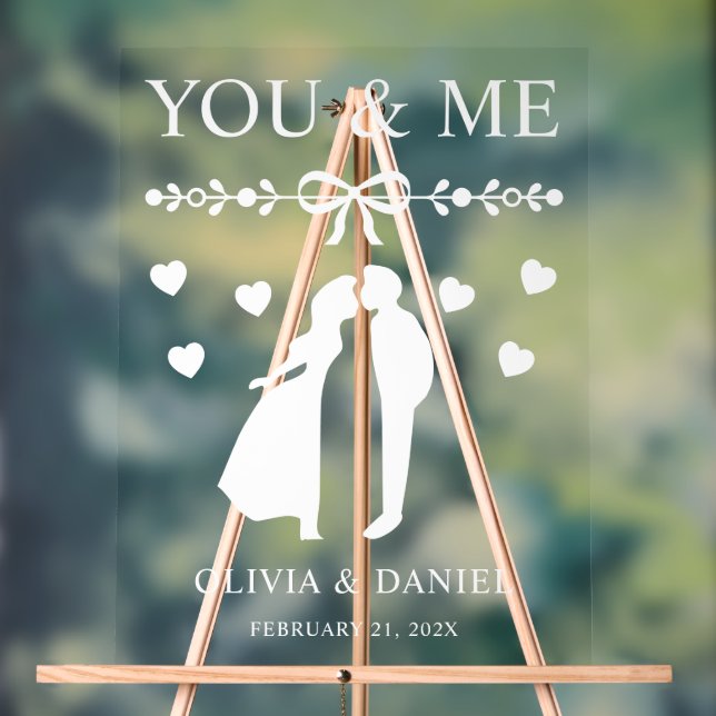 Señal Acrílica Boda personalizada para ti y para mí (Neutral )