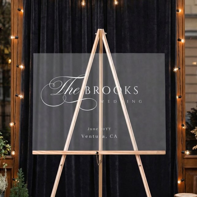 Señal Acrílica Boda Traslúcida Caligráfica con Clase (Subido por el creador)