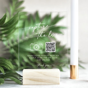 Señal Acrílica Boho blanco moderno captura al Boda del amor