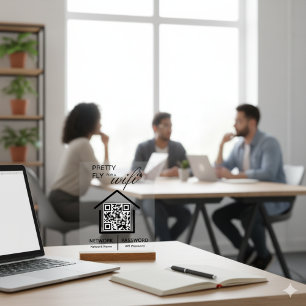 Señal Acrílica Bonito de detalles WiFi para un código QR wifi