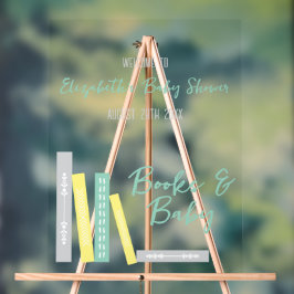 Señal Acrílica Books Baby Shower