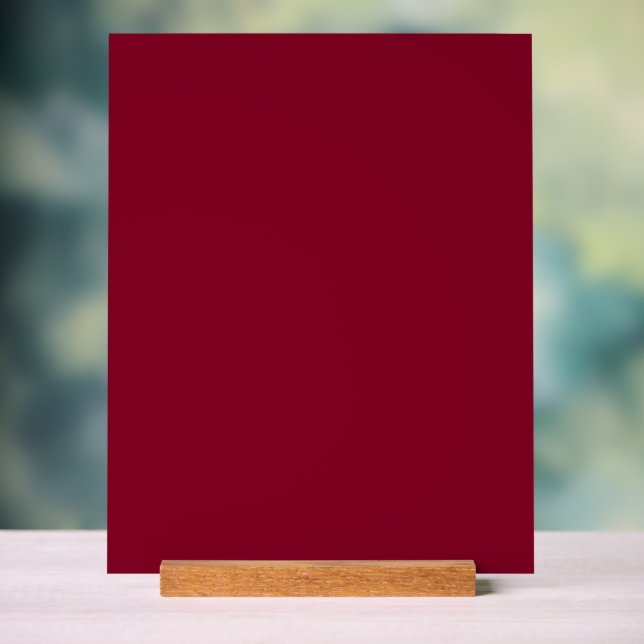 Señal Acrílica Borgoña (Neutral )