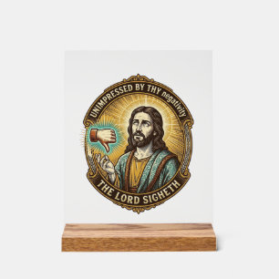 Señal Acrílica Botón de no me gusta de Jesús Humor de troll de re