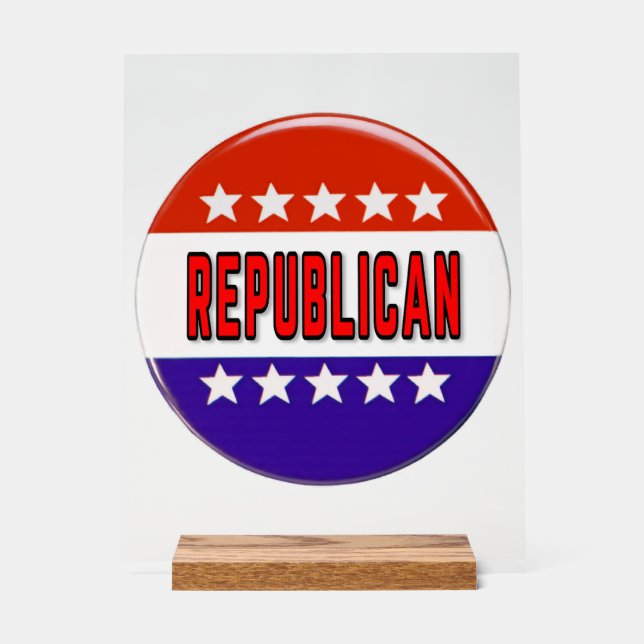 Señal Acrílica Botón Republicano (Anverso)