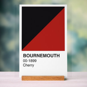 Señal Acrílica Bournemouth Cherry Red & Black - fondo blanco