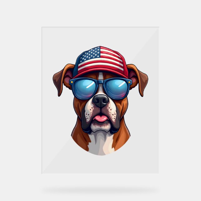 Señal Acrílica Boxer 4 de julio (Anverso)