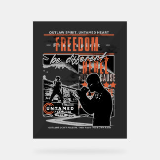 Señal Acrílica Boxing Motivation Rebel Fighter Gym Decor