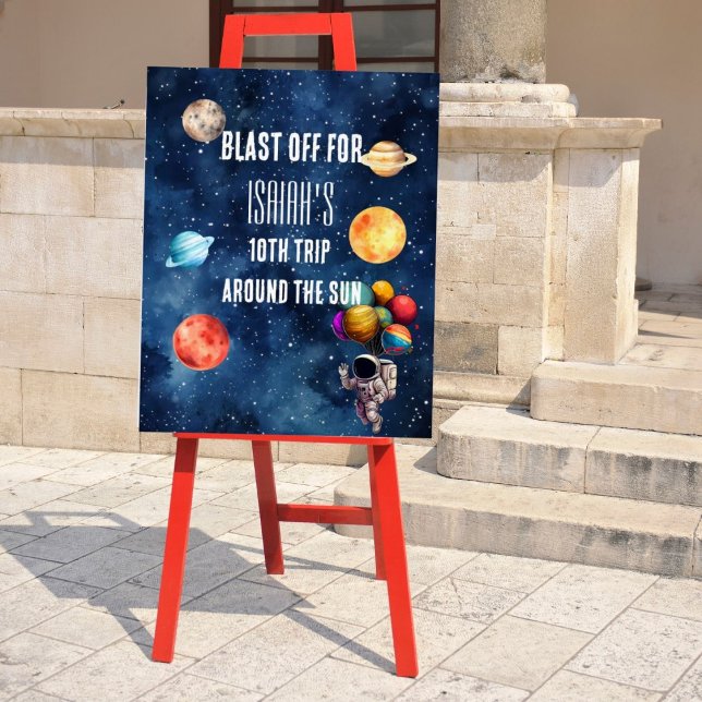 Señal Acrílica Boy Outer Space Astronaut Birthday Welcome Sign (Subido por el creador)