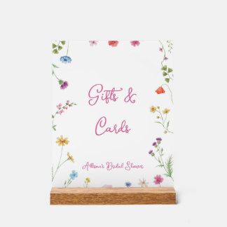 Señal Acrílica Bridal Shower "love in bloom" Gifts & Cards
