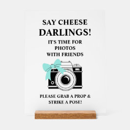 Señal Acrílica Bride & Co. Bridal Shower Turquoise