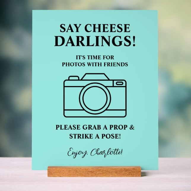 Señal Acrílica Bride & Co. Fiesta de Despedida de Soltera Turques (Neutral )