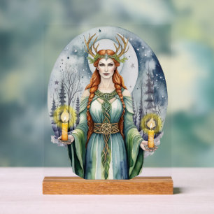 Señal Acrílica Brigid Imbolc Candlemas Forest Celtic Wiccan