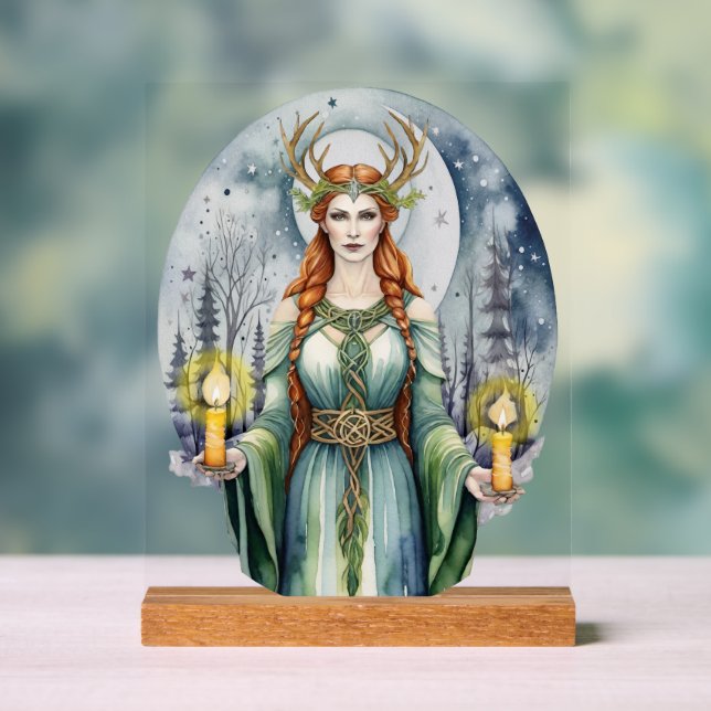 Señal Acrílica Brigid Imbolc Candlemas Forest Celtic Wiccan (Neutral )