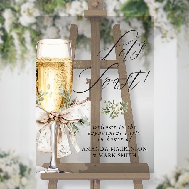 Señal Acrílica Brindis de Champán para la Boda de Invierno de Bie (Subido por el creador)