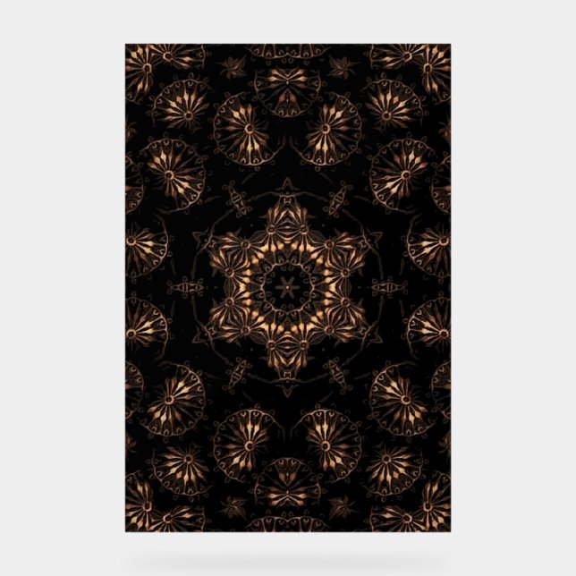 Señal Acrílica Bronce Age Mandala (Anverso)