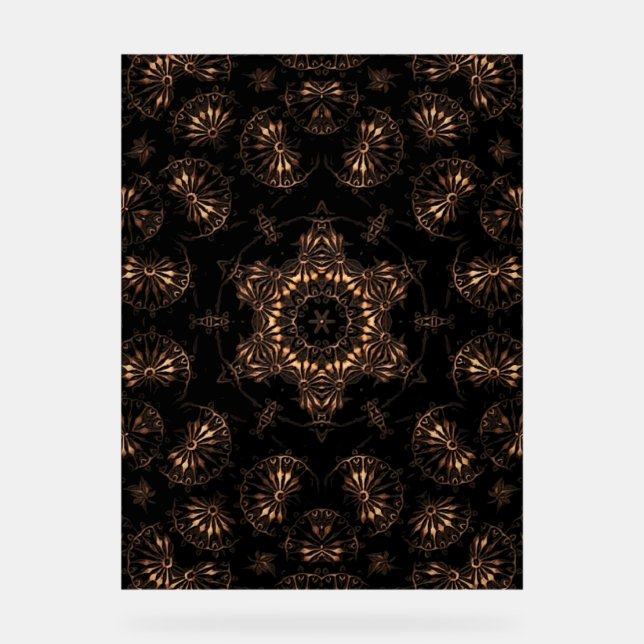 Señal Acrílica Bronce Age Mandala (Anverso)