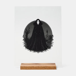 Señal Acrílica Bruja gótica de Salem a medianoche