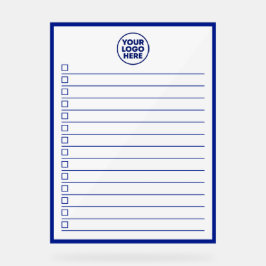 Señal Acrílica Business Logo Blue To Do List Dry Erase Board