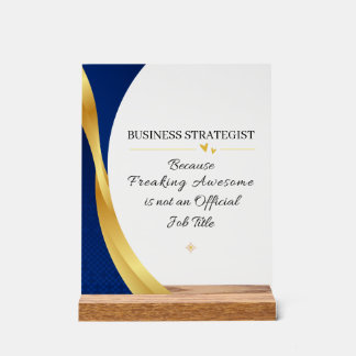 Señal Acrílica Business Strategist Office Quote Acrylic Sign