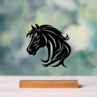 Cabeza de caballo negro magnífico