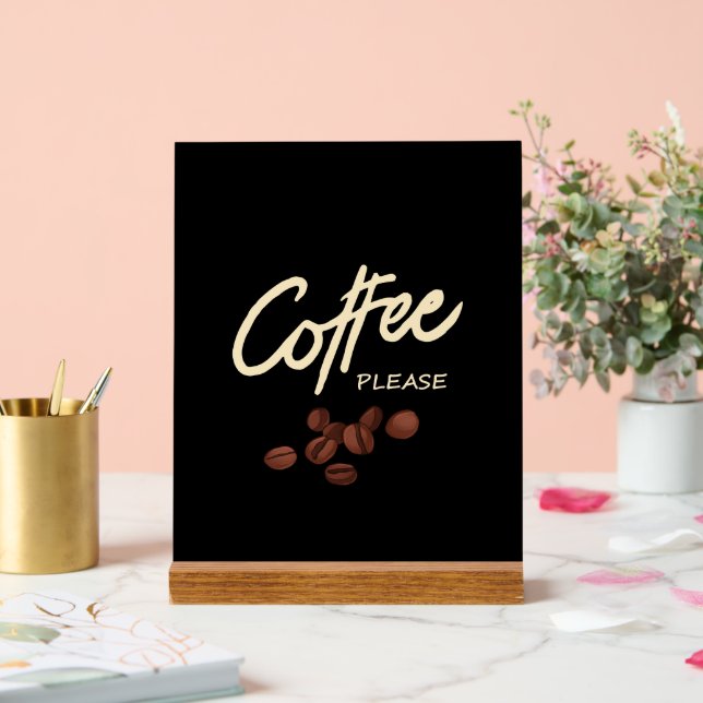 Señal Acrílica Café Por Favor Café Lover (Boda)