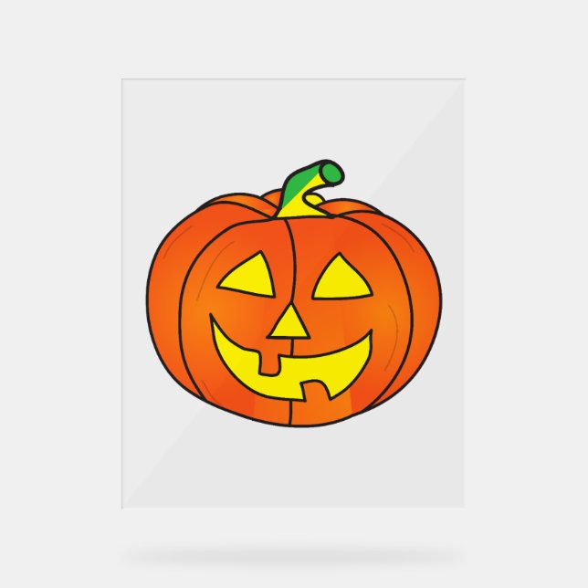 Señal Acrílica Calabaza de Halloween (Anverso)