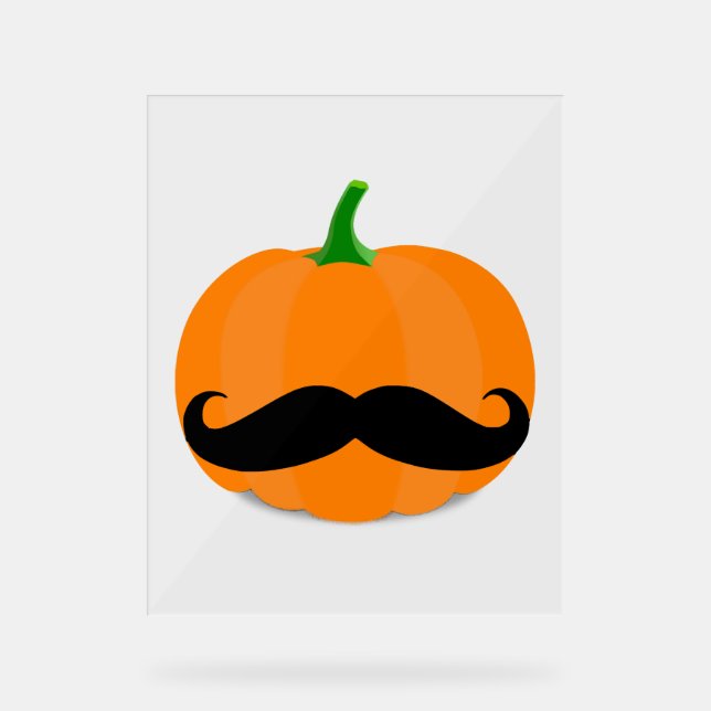 Señal Acrílica calabaza de halloween con barba (Anverso)