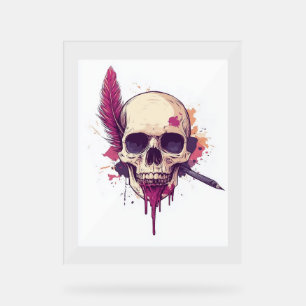 Señal Acrílica Calavera del triste poeta