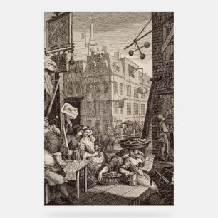 Señal Acrílica Calle de la Cerveza de William Hogarth
