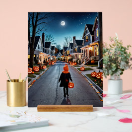 Señal Acrílica Calle Trick o Treth - Noche de Halloween de lo más