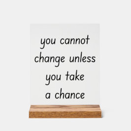 Señal Acrílica Cambiar el Rótulo acrílico